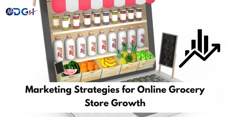 Online grocery store showcasing effective marketing strategies to attract and retain customers.